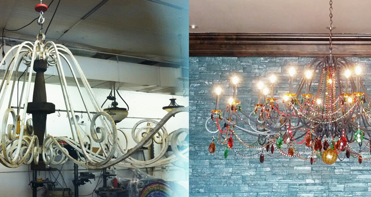 Upcycled Chandelier