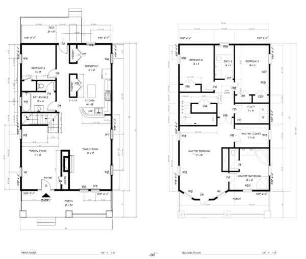 Craftsman Foursquare House Plans