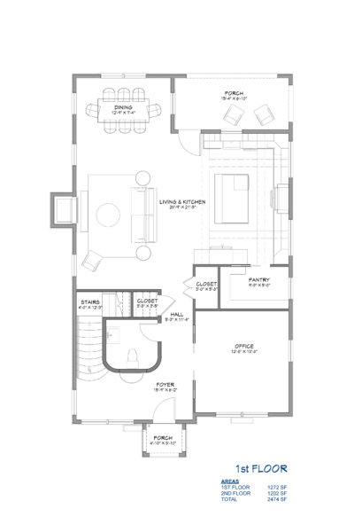 Storybook Cottage Home Plan First Floor