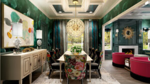 One Room Challenge Featured Designer Nikole Starr Interiors - Dining Room Rendering